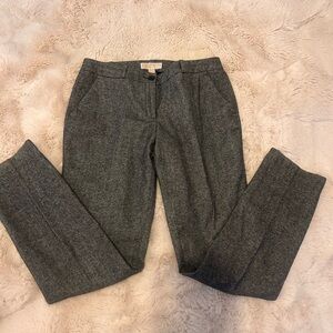 Michael Kors Lined 100% Wool Charcoal Tweed Pants